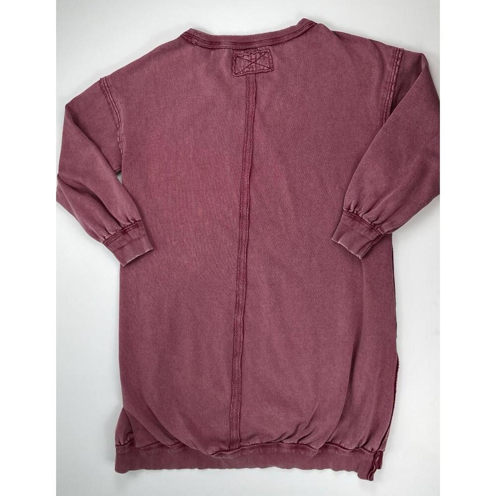 Free People We The Free Shelli Long Tunic Crewneck Sweatshirt Oversized Small - Picture 2 of 10
